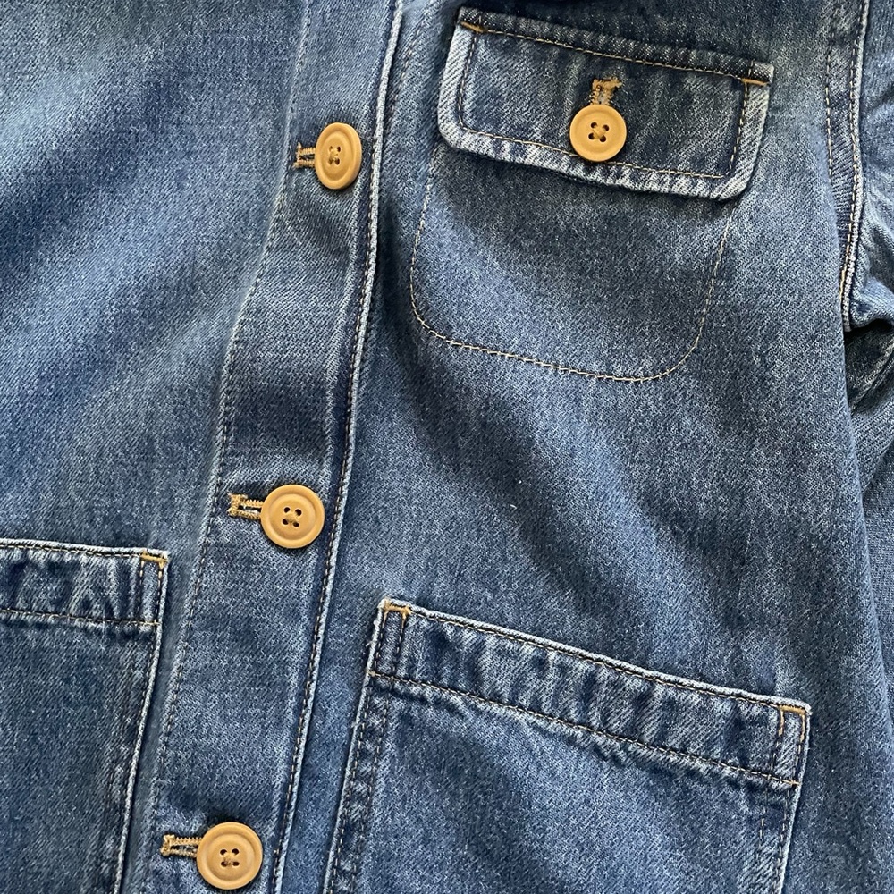 Crewcuts NWT Girls' denim chore jacket with sherpa trim size M - Picture 4 of 6